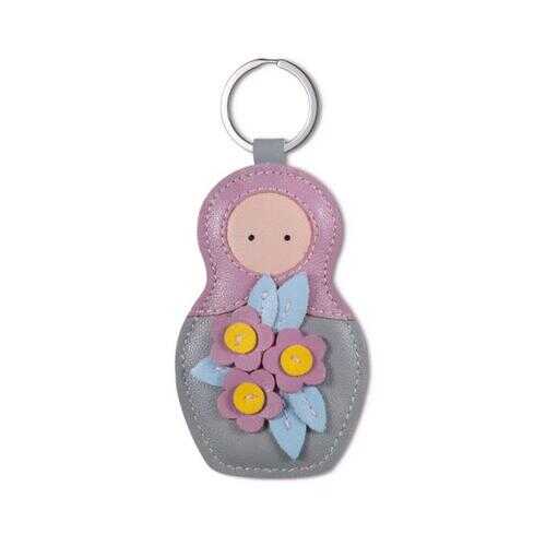 Брелок женский MATRYOSHKA FLOWER BOMB серая в Империя сумок
