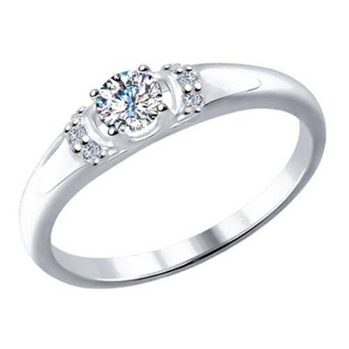 Кольцо женское SOKOLOV из серебра с swarovski zirconia 89010035 р.17.5 в Империя сумок
