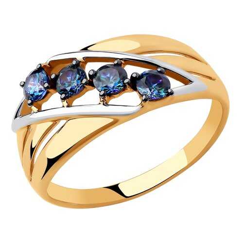 Кольцо женское SOKOLOV из золота с синими Swarovski Zirconia 81010447 р.17.5 в Империя сумок