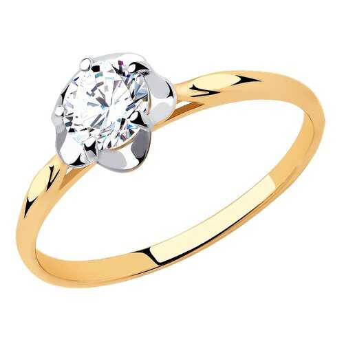 Кольцо женское SOKOLOV из золота со Swarovski Zirconia 81010453 р.17.5 в Империя сумок