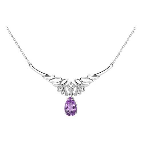 Колье женское серебряное Aquamarine 7354404А.5 с аметистом в Империя сумок