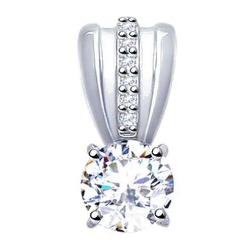 Подвеска SOKOLOV из серебра со Swarovski Zirconia 89030035 в Империя сумок