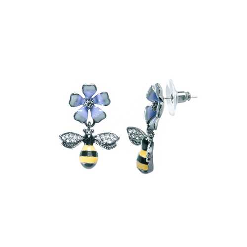 Серьги Corona style B005E1117803K005-SILVER в Империя сумок
