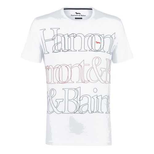 Футболка мужская HARMONT&BLAINE IRD062021005 100 белая S в Империя сумок