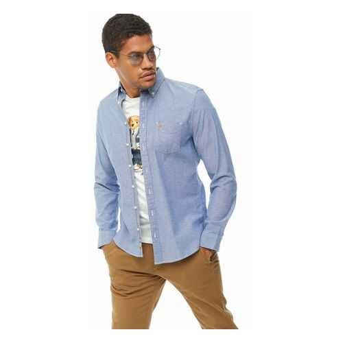Рубашка мужская Marc O’Polo 750142202/M84 синяя 2XL в Империя сумок