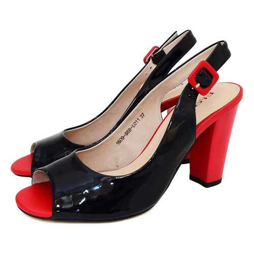 Туфли женские Flona 1609-888-L011 черные, красные 38 RU в Империя сумок