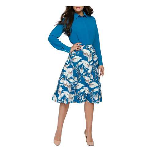 Блуза женская D&M by 1001DRESS DM01674TE синяя M в Империя сумок