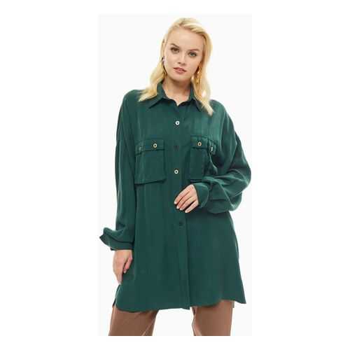 Рубашка женская UNU Clothing 10010219 зеленая ONE SIZE в Империя сумок