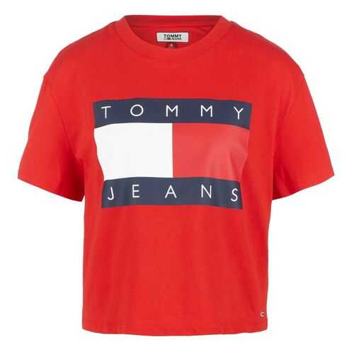 Футболка женская Tommy Jeans DW0DW07153 XNL красная XXS в Империя сумок