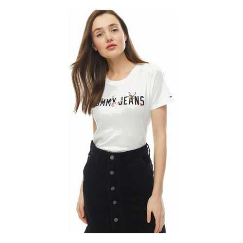 Футболка женская Tommy Jeans DW0DW07170 YA2 белая XXS в Империя сумок