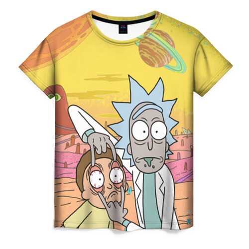 Футболка женская ВсеМайки Рик и Морти разноцветная 4XL в Империя сумок