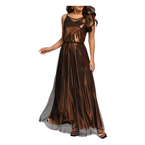 Вечернее платье женское D&M by 1001DRESS DM01744BZ коричневое XS в Империя сумок