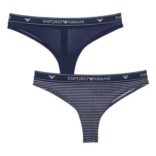 Набор стрингов женский Emporio Armani 163337 0P219 синий L в Империя сумок